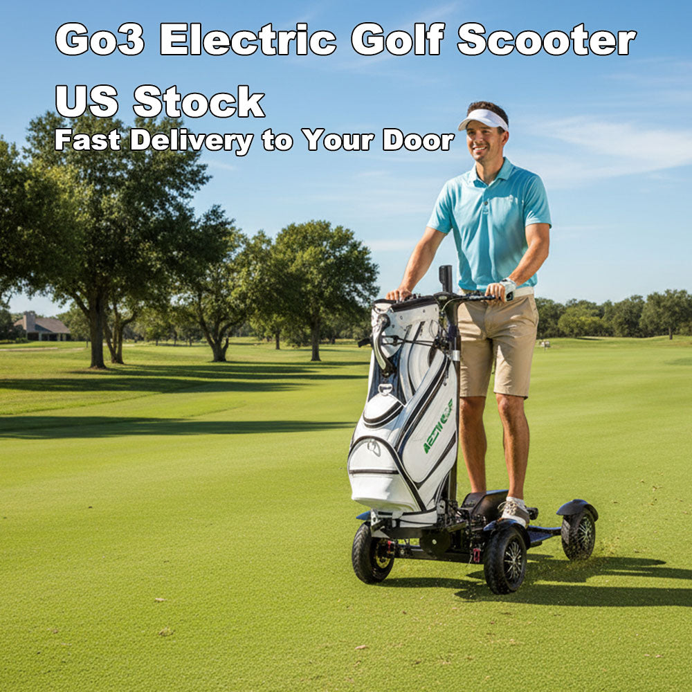 AESWGOF Go3 Electric Golf Scooter on a golf course – In Stock USA