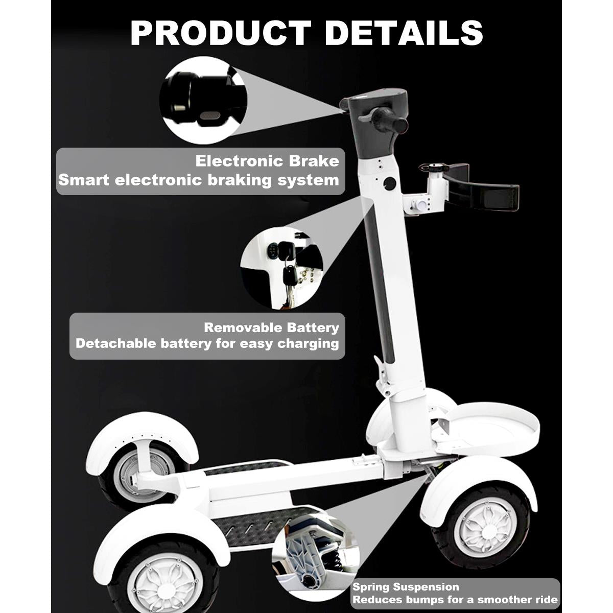AESWGOF electric golf scooter with electronic brake and suspension