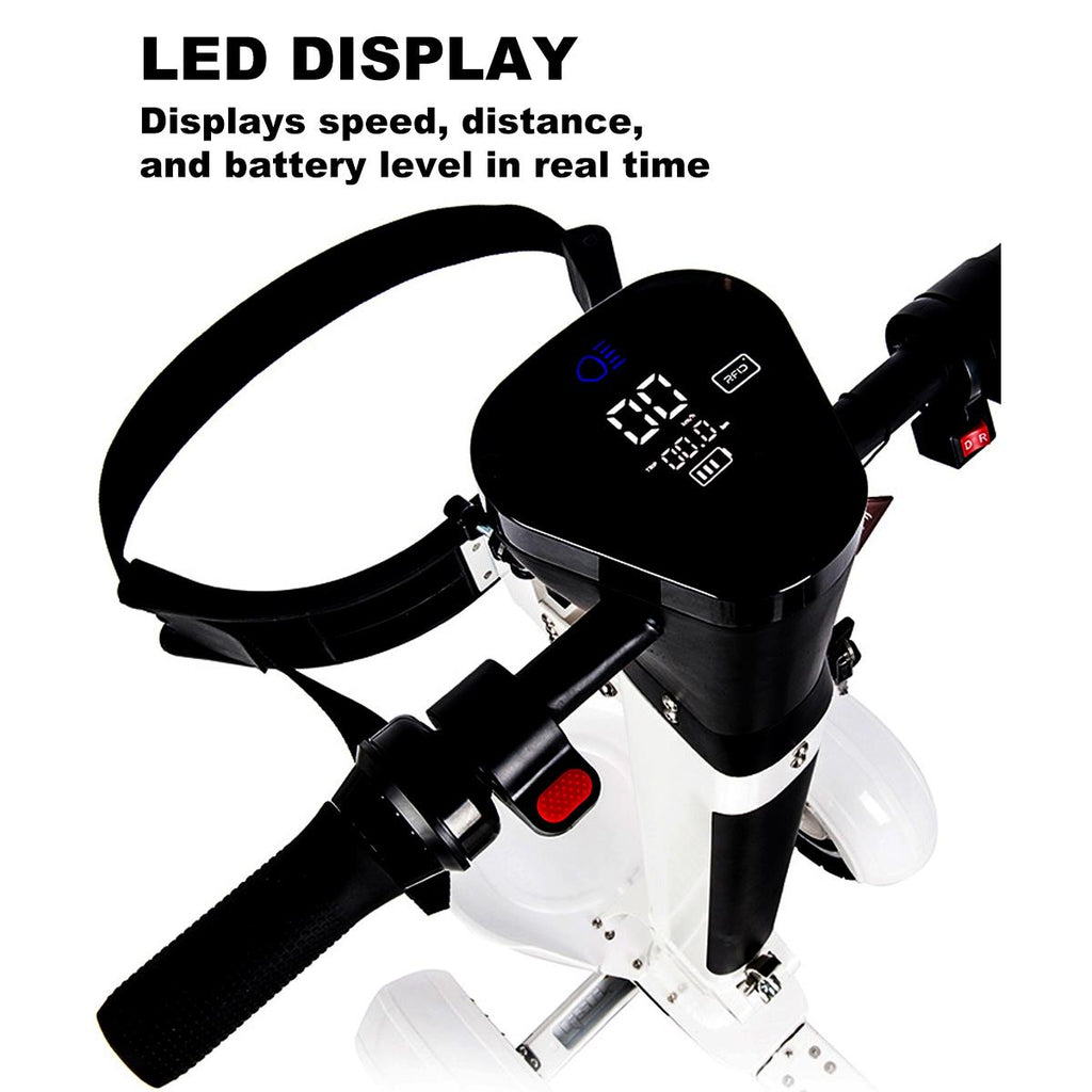 AESWGOF electric golf scooter with LED display and handlebar