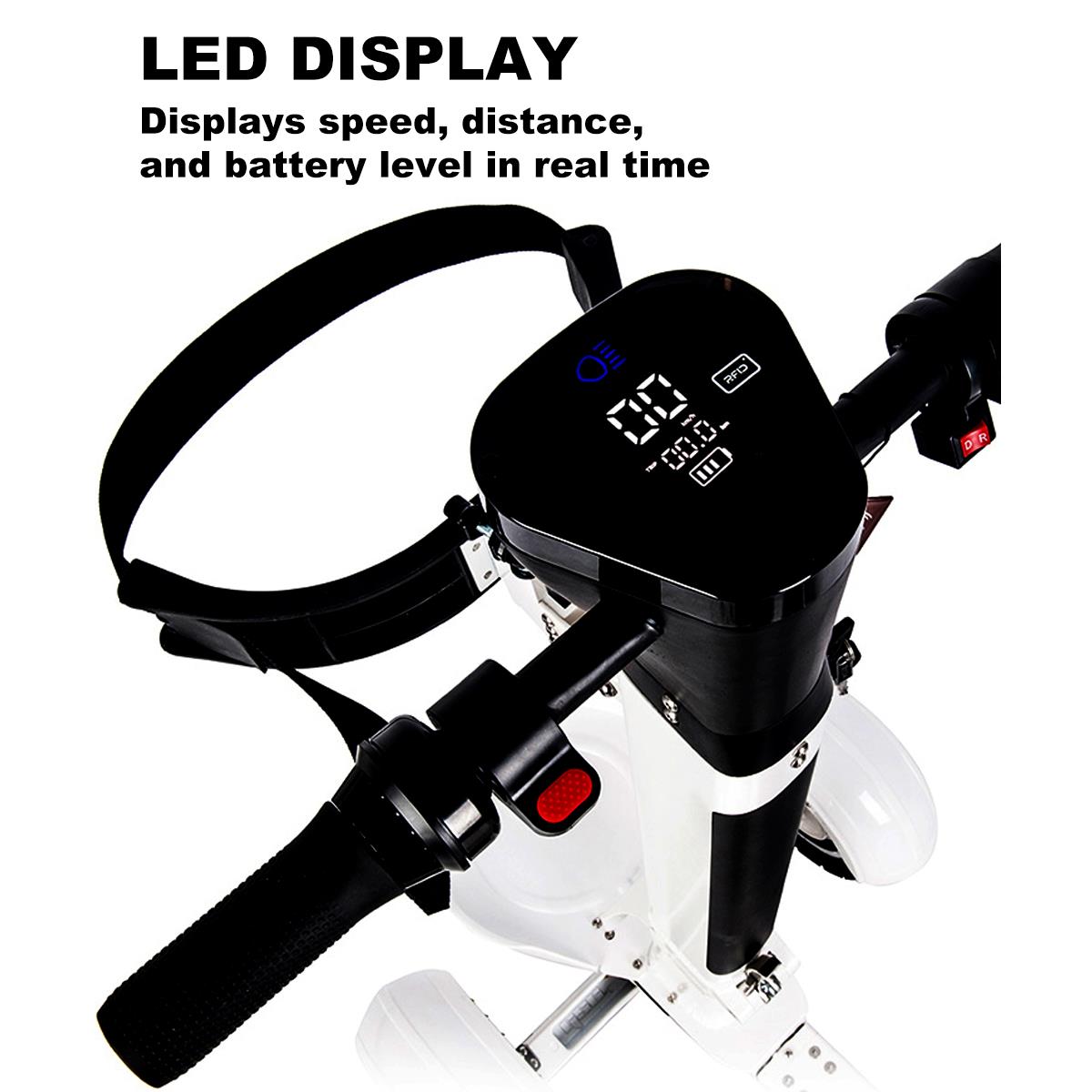 AESWGOF electric golf scooter with LED display and handlebar