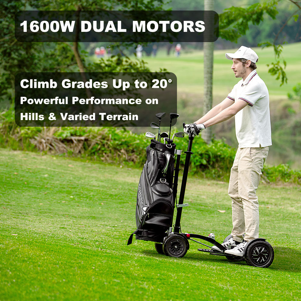 AESWGOF Go2 PRO Foldable Electric Golf Scooter – 1600W Dual Motor, Up to 50 km Range, Adjustable Handlebar & Safe Braking System