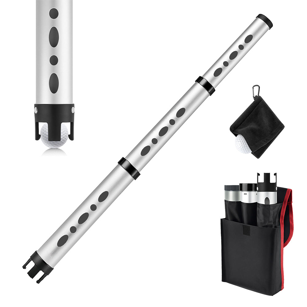 AESWGOF Golf Ball Retriever Tube – Holds 24 Balls with Carry Bag