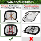 AESWGOF Golf Chipping Net Set – All-in-One Training Kit with Mat & 12 Balls