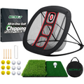 AESWGOF Golf Chipping Net Set – All-in-One Training Kit with Mat & 12 Balls