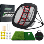AESWGOF Golf Chipping Net Set – All-in-One Training Kit with Mat & 12 Balls